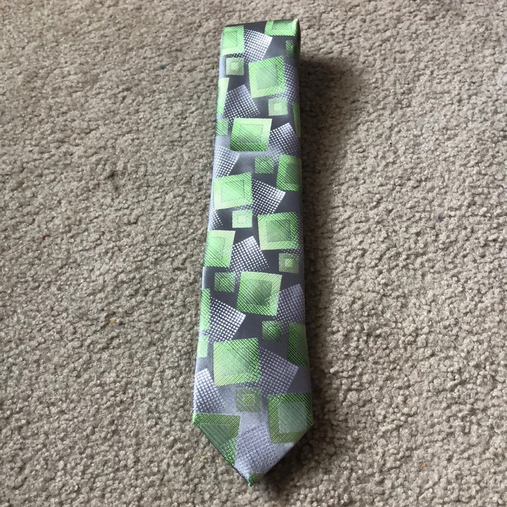 John Ashford Green and Gray Tie